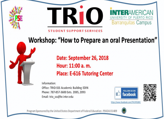 Workshop – How to prepare an oral presentation