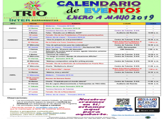 Calendario de Eventos PSE