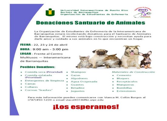 Donaciones Santuario de Animales