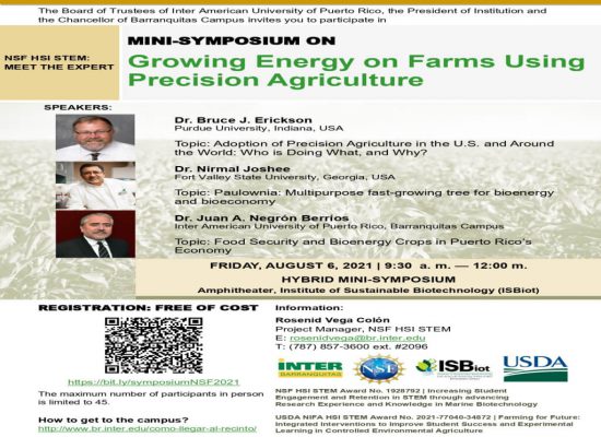 Mini-Symposium on Growing Energy on Farms Using Precision Agriculture