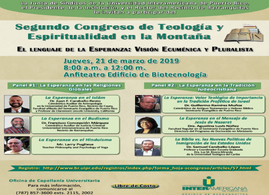 Segundo Congreso de Teología y Espiritualidad en la Montaña
